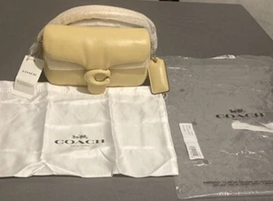 COACH Logo Closure Pillow Tabby 18 Shoulder Bag, Vanilla - Picture 1 of 11
