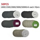 Hook And Loop Sandpaper Disks For Precise Sanding 50 Pieces Multiple Grits