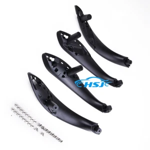 Kit de manija de tirador de puerta con moldura interior de plástico negro apto para BMW 320i 330i 340i 420i - Imagen 1 de 8