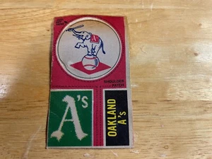 1968 Fleer MLB Cloth Trios Tallboys Oakland A's Cloth Emblem Tallboy - Picture 1 of 2