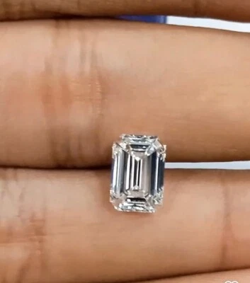 1.98 Ct Lab Created VS2 F Emerald Shape IGI Certified Loose Diamond Lab Grown - Image 1 of 4