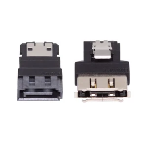 Cablecy 2pcs/lot SATA 7Pin Male to ESATA Female & External ESATA to SATA Adapter - Picture 1 of 6