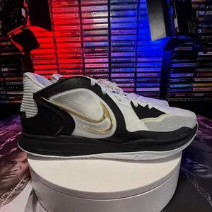 NEW Nike Kyrie Low 5 White/Metalic Gold-Black DJ6012-101 Size 13 - Picture 1 of 8