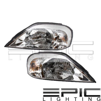 Left Right Sides Pair Halogen Chrome Headlamps for 2000-2005 MERCURY SABLE - Image 1 of 2