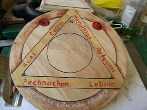 OOAK - Kleine Anrufungstafel (1 Fuß Durchmesser) Anrufung der Wächter - Vorsicht. - Bild 1 von 2