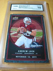ANDREW LUCK COLTS 2014 UPPER DECK FOOTBALL HEROES # CFH-AL7 GRADED 10 L@@@K - Picture 1 of 1