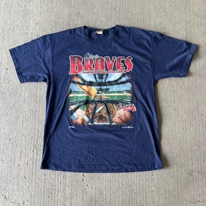 Vtg 90s Nutmeg Mills Atlanta Braves Catcher Shirt Jersey? Sz XL USA Made MLB  - Picture 1 of 5