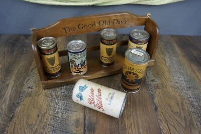 VINTAGE Set 6 ROYAL SHIELD, BLUE RIBBON, WHITE STAR, EATONIA SPICE TINS w/RACK - Image 1 of 4