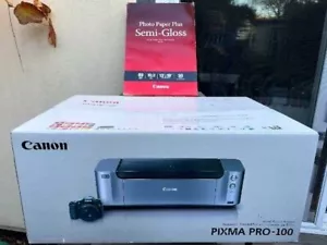 Brand New Canon Pixma Pro-100 Inkjet Photo Printer and large Photo paper - Picture 1 of 1
