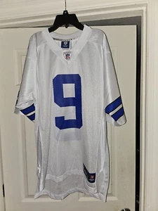 CAMISETA DE FÚTBOL AMERICANO VINTAGE DE LOS DALLAS COWBOYS DE LA NFL REEBOK BLANCA AZUL TONY ROMO #9 MEDIANA - Imagen 1 de 4