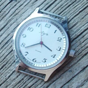 RARO RELOJ VINTAGE SOVIÉTICO RUSO COLECCIONABLE LUCH PARA HOMBRES MARCA DE CALIDAD REPARADO - Imagen 1 de 18