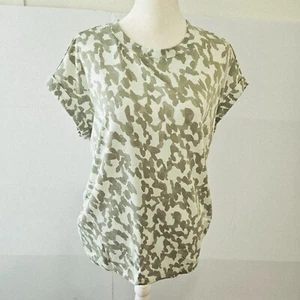Como Size XL Camouflage Short Sleeved Crew Neck Summer Casual Dress Shirt Top wi - Picture 1 of 15