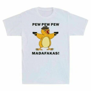 Duck Meme Pew Pew Pew Madafakas Funny Gift T-Shirt Men's T-Shirt Adult Tee - Picture 1 of 7