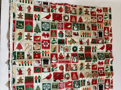 Estampillas de Navidad de tela de Tim Coffey Springs Creative 2014, 1,3 yardas Foto 1 de 4