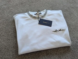 Mens T-Shirt River Island White small Slim Fit Les Amis BNWT - Picture 1 of 4