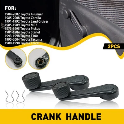 For 1979-95 Toyota Pickup 2x Inside Left Right Window Crank Handle High Quality - Image 1 of 4