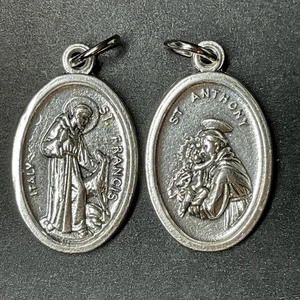 Saint Anthony Saint Francis San Antonio San Francisco Catholic Religious Medal - Picture 1 of 1