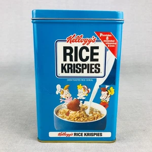 Kellogg's RICE KRISPIES Tin 1984 Cereal Advertising VERY GOOD 6.5 x 4.25 x 3" - Picture 1 of 10