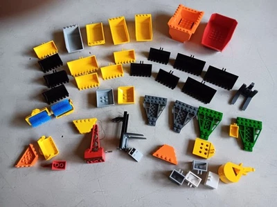 LEGO LOTE A GRANEL VEHÍCULO DE CONSTRUCCIÓN EXCAVADORA CUCHARONES VOLQUETE CAMAS MÁS Foto 1 de 3