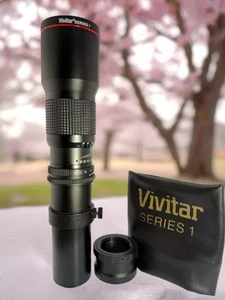 Lente teleobjetivo Vivitar 500 mm/1000 mm F8 preestablecida para Canon T5i T4i T3i T2i T1i SL1 - Imagen 1 de 22
