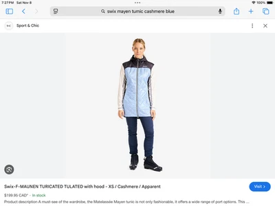 Túnica Swix feminina Mayen acolchoada ativa para clima frio ao ar livre - Imagem 1 de 4