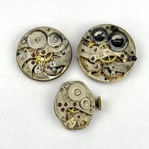 LOTE de movimientos de reloj pulsera Huguenin, Fque Welta, La Marque piezas de reparación suizas (727) - Imagen 1 de 21