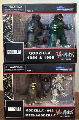 Godzilla Vinimates 1962 Mechagodzilla y 1954 y 1959 Lote Conjunto Vinimates Nuevos Foto 1 de 4