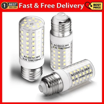 12 Volt 24V Low Voltage E26 Medium Screw Base LED Bulbs 6000K Daylight White 10W - Image 1 of 4