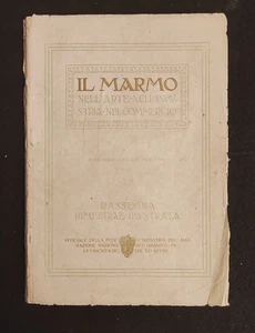 DER MARMOR IN DER KUNST IN DER INDUSTRIE IM HANDEL 1928 CARRARA - Bild 1 von 1