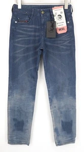 DIESEL D-Rifty 0870I Women's Jeans W25/L32 Slim Fit Blue Cotton Stretch Stained - Picture 1 of 9