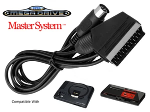 SEGA MEGADRIVE 1 Master System 1 Console SCART LEAD Cable TV Sega MD - UK Seller - Picture 1 of 5