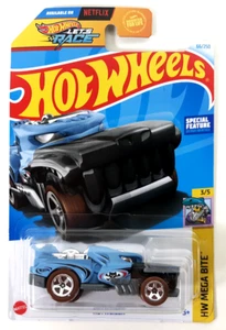 Hot Wheels Lets Race Hotweiler 66/250 Light Blue HW Mega Bite 3/5 Mattel HTC03 - Picture 1 of 5