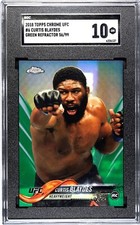2018 Topps Chrome UFC Curtis Blaydes Green Refractor Rookie RC #/99 #6 SGC 10