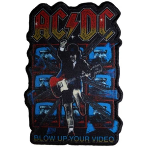 AC/DC Iron-On Woven Patch: BLOW UP YOUR VIDEO CUT-OUT : Official Merch gift £pb - Imagen 1 de 13