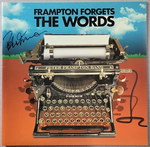 PETER FRAMPTON FORGETS THE WORDS Signed Vinyl Album Cover Autographed+Sealed BAS - Picture 1 of 4