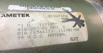 Двигатель Ametek 99 В постоянного тока в сборе - Изображение 1 из 4