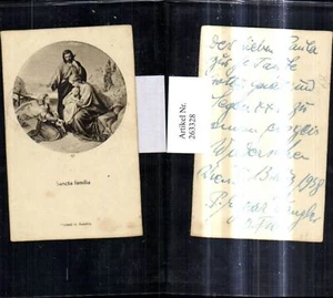 263328,Andachtsbild Heiligenbild Hl. Familie Sancta familia Engel  - Picture 1 of 1