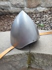 Ritterhelm Beckenhaube Ritterrüstung komplett tragbar Topfhelm Helm Höhe22cm
