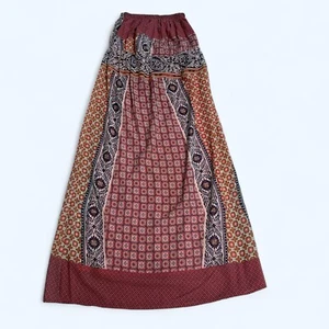 J GEE True Vintage Burgundy Vivid Coloured Maxi Skirt SIZE S - Picture 1 of 9
