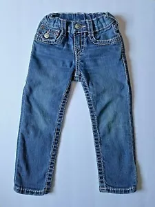 True Religion Jeans Baby Girls Blue Adjustable Stretchy Pants Size 3 Month - Picture 1 of 9