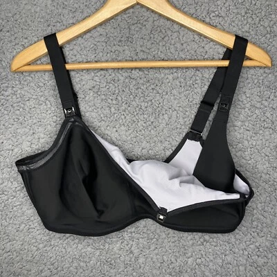 Wacoal Maternity Sports Bra 38DD Nursing Wire Free Push Up Black Wireless Padded - Image 1 of 4