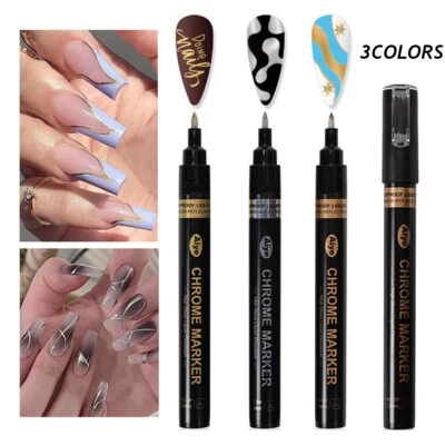 Peinture Métallique Vernis À Ongles Stylo Graffiti Ligne De Dessin Pointage / - Bild 1 von 4