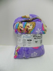 Disney Frozen Anna, Elsa 3-Piece Plush Robe with Fleece Pajama Set, Size 10 - Picture 1 of 3