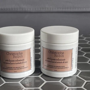 CHRISTOPHE ROBIN CLEANSING VOLUMIZING PASTE RASSOUL CLAY & ROSE 75 ML X 2 - Picture 1 of 6