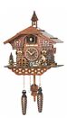 Trenkle Quartz Cuckoo Clock Black Forest House with Moving Wood Chopper and M...