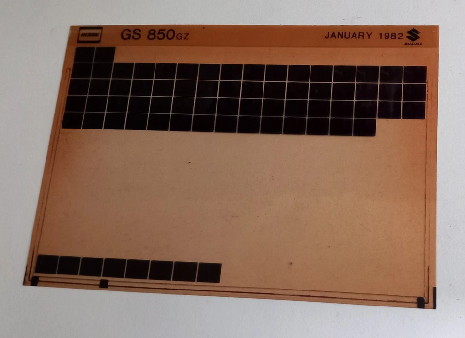 Suzuki GS850GZ Jan 1982 Motorcycle Parts Micro Fiche - Image 1 of 1