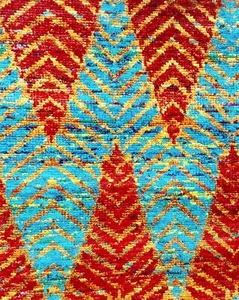 ¡Libre de tarifas! Alfombra contemporánea anudada a mano 4x6 alfombra de seda múltiple para el hogar - Imagen 1 de 11