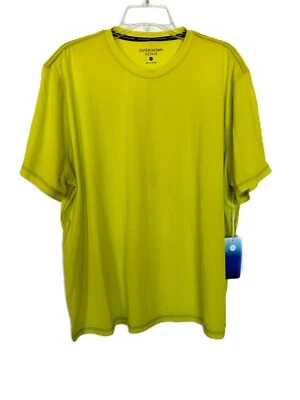 Camiseta masculina Outerknown Active tamanho GG nova com etiquetas poliéster reciclado amarelo neon - Imagem 1 de 4