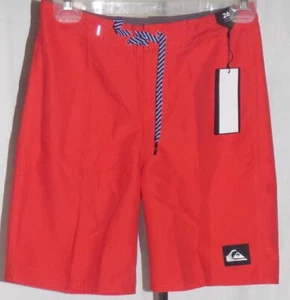 NWT Quiksilver Red Boys Youth Board Shorts Dri-fit NWT Drawstring Size 12/26 - Picture 1 of 5