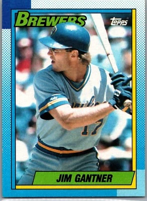 1990 Topps Baseball - #417 Jim Gantner - Image 1 of 2